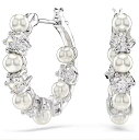 SWAROVSKI スワロフスキー ピアス Matrix マトリックス ドロップピアス クリスタルパール クリア シルバー ジュエリー アクセサリー