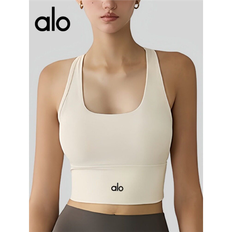Alo Yogaレディース スポーツブラ ヨガベスト ホールド力抜群 吸汗速乾 ストレッチ...