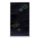 【訳あり】素朴でオシャレな 飛び柄 濃紺色系 正絹 紬