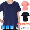 【GWも稼働】スポーツウェア レディース Tシャツ 半袖 春 夏 大きいサイズ プラスサイズ ランニングウェア トレーニングウェア ゆったり トップス 【top...