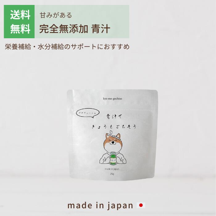 【送料無料】犬 青汁 ふりかけ ごはん 完全無添加 国産 無添加 ケール プチヴェール 25g 有機栽培 自然 カルシウム βカロテン ビタミン 水分補給 栄養補給 活性酵素 抗酸化 甘い トッピング ご…