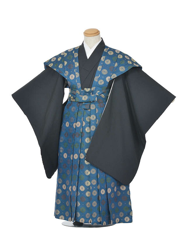 【レンタル】七五三 レンタル 5歳 男児 裃 5歳男児袴 袴セット 袴 男の子 5歳着物 紺 着物レンタル5 子供着物 お正月 お祝い着物 キッズ 753 110cm～120cm 三歳 子供 5歳児 フルセットレンタル 貸衣装 和装 お宮参り 5歳用 往復送料無料 新品足袋プレゼント