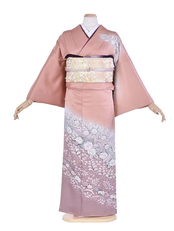 Rakuten - 【レンタル】訪問着 着物 辻が花 ピンク 正絹七五三 母 卒業式 およばれ 式典着物 ママ着物 お茶会 フルセット 貸衣装 送料無料 母着物 着物 七五三 お宮まり お正月 貸衣装 着物レンタル 式典着物 ママ着物 着物セット 150cm~160cm