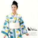 【浴衣 レディース】 和つう watuu ゆかた 女性 浴衣 ブランド浴衣 かわいい 大人 yukata 仕立上がり プレタ フリーサイズ 葉っぱ 蔦 レトロ ly082