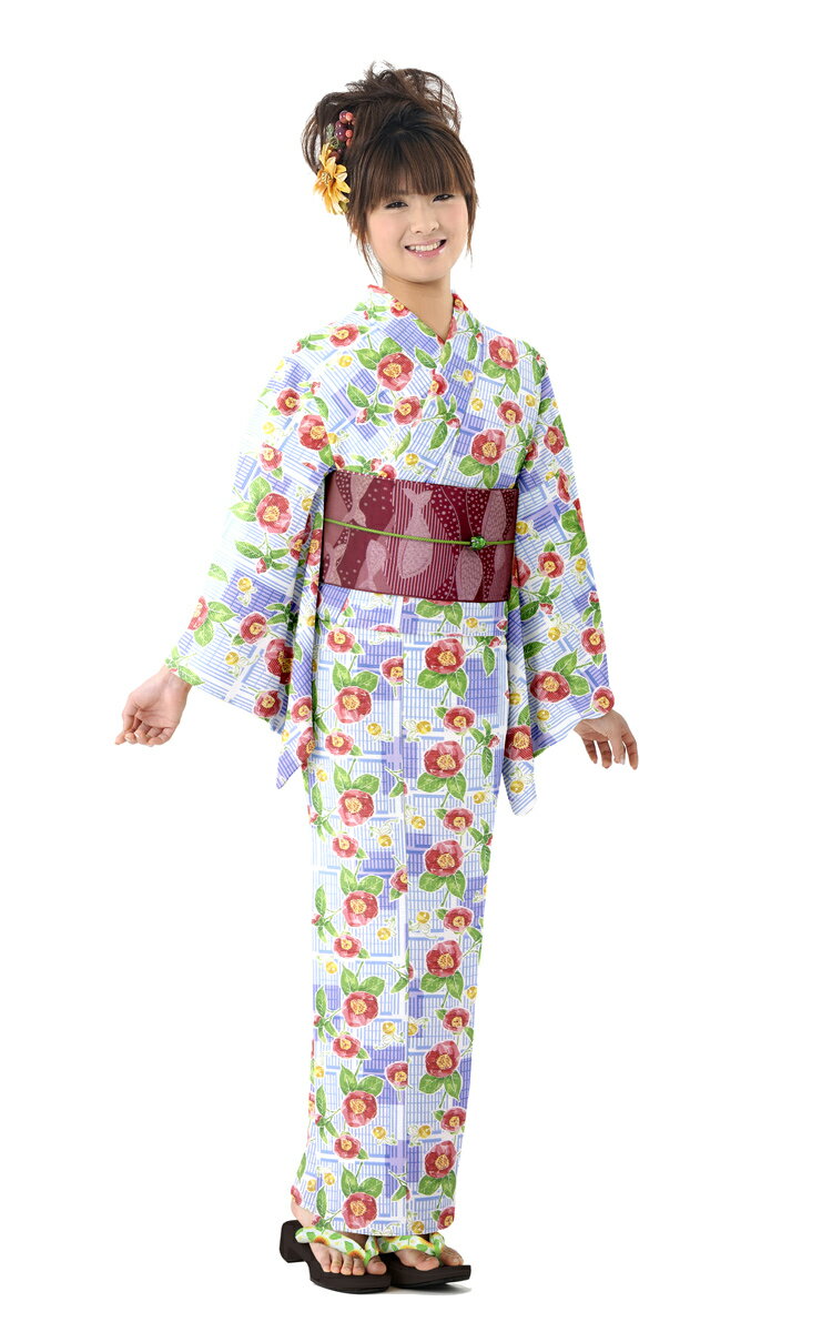 浴衣 レディース みすゞうた ゆかた 女性 浴衣 ブランド浴衣 かわいい 大人 可愛い yukata 仕立上がり プレタ 浴衣 フリーサイズ クリーム 花 レトロ ly105