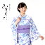 浴衣 レディース みすゞうた ゆかた 女性 浴衣 ブランド浴衣 かわいい 大人 可愛い yukata 仕立上がり プレタ 浴衣 フリーサイズ 白地 シャボン玉レトロ 青 ly111