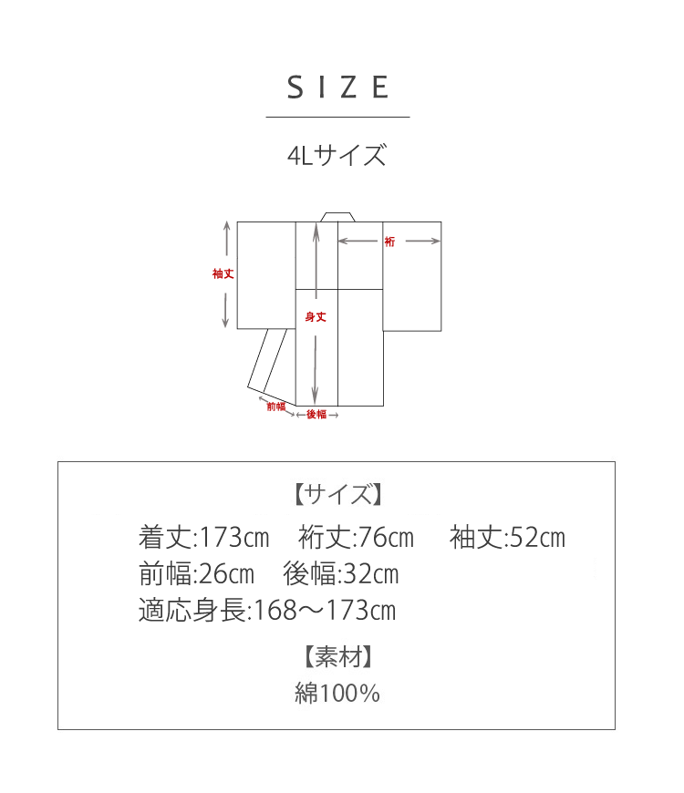 【浴衣 大きいサイズ】 レディース ┃ゆかた 女性 4L ふくよか　(ly102）