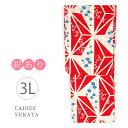 【訳あり】浴衣 レディース 3Lサイズ 大きいサイズ 赤 レッド 女物 浴衣 女物 ゆかた レトロ 大人 3L 女性 浴衣 ふくよかサイズ 夏 着物 OUTLET アウトレット ly103b