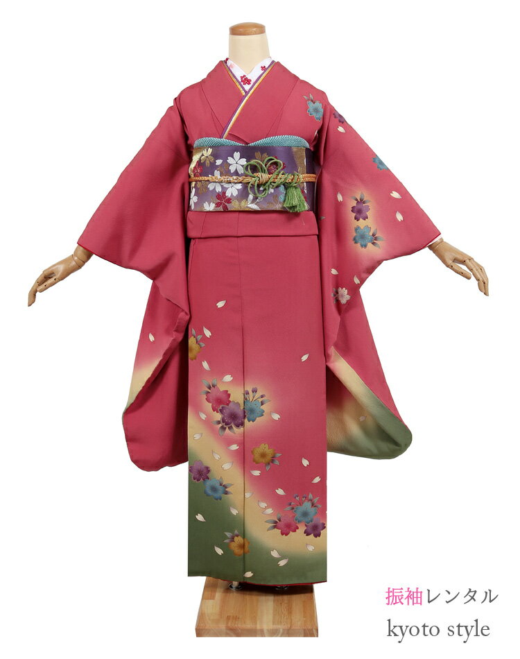 樂天商城 - 振袖レンタル 成人式 小さいサイズ ピンク セット プチサイズ 小柄 貸衣装 貸衣裳 成人式 結婚式 振袖 卒業式 結納 レンタル 振袖 着物 レンタル 振り袖 フリソデ 柄少なめ シンプル 振袖セット 着物レンタル レトロ 安い 晴れ着【往復送料無料】【レンタル】 72066