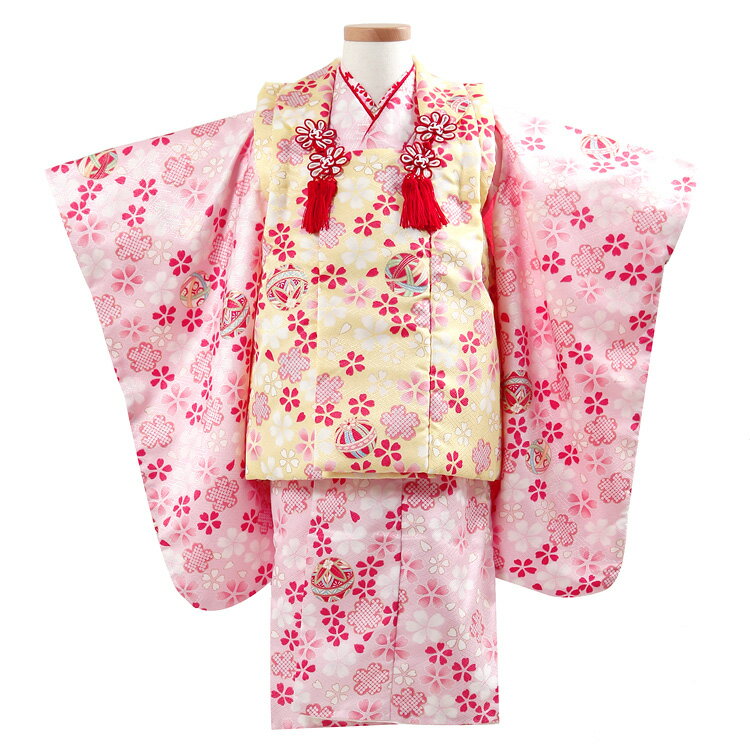 【レンタル】【七五三 着物 3歳】【七五三 3歳 着物】【七五三 着物 レンタル】【被布コート】【被布セット レンタル】【七五三 レンタル】3歳 女児 七五三着...