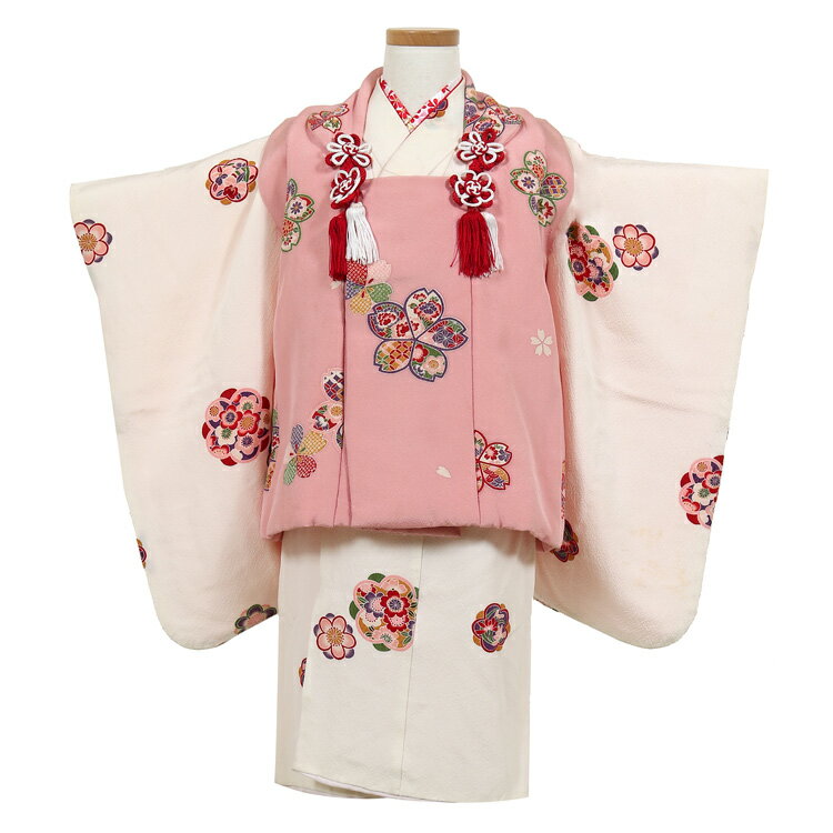 【正絹】七五三 着物 3歳 レンタル 女児 着物セット レンタル【三歳 女の子 被布セット 被布コート ピンク 貸衣装 貸衣裳 着物 レンタル 祝着 着物セット...