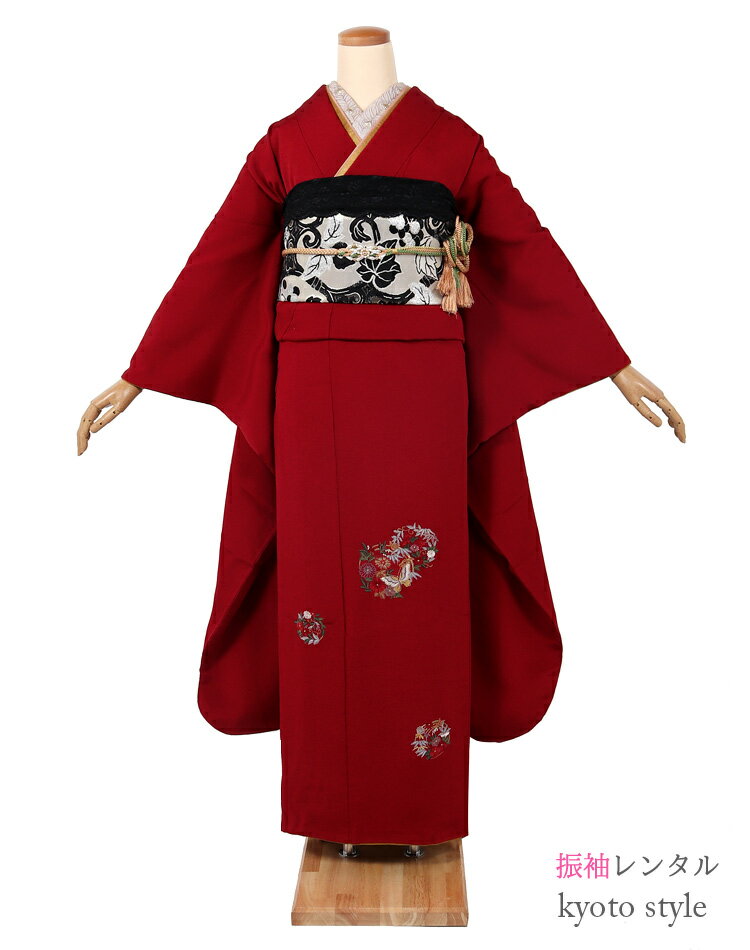 樂天商城 - 振袖 レンタル 成人式 フルセット 振袖レンタル 赤 レッド 貸衣装 貸衣裳 [成人式 振袖][結婚式 振り袖][卒業式][結納][レンタル 振袖][着物 レンタル] rental レディース 晴れ着 着物レンタル 振り袖 ふりそで rental れんたる シンプル 72227【レンタル】