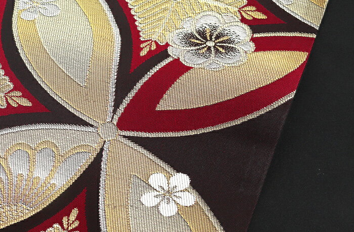 【レンタル】袋帯 帯 レンタル 貸衣装 成人式 結婚式 披露宴 結納 パーティー 金 茶系 ブラウン 単品 帯レンタル 振袖 訪問着 礼装 ママ振 母振 帯だけ 女性 レディース 貸衣裳 貸衣装 おしゃれ帯 七宝【往復送料無料】 73159