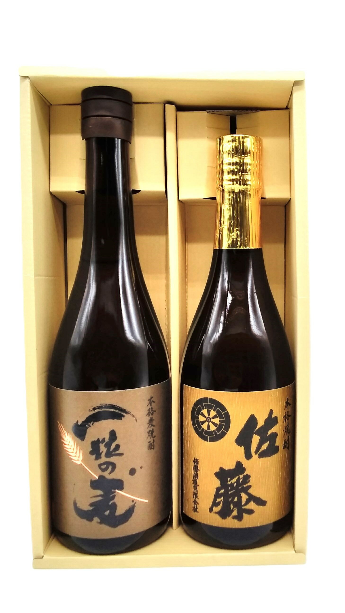 佐藤 麦 麦焼酎 【ギフト箱入り】佐藤 麦焼酎 25度＆一粒の麦 720ml 麦焼酎 25度佐藤酒造 西酒造 鹿児島県産 お中元 御中元 お歳暮 御歳暮 贈り物 ギフト プレゼント 父の日 母の日 御祝 内祝い 還暦 誕生日