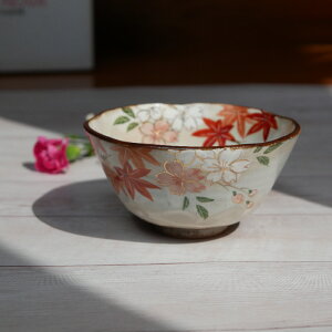 京焼・清水焼　ご飯茶碗　陶器　絵柄　雲錦　高さ5.5cm　口径10.5cm　サイズが選べます