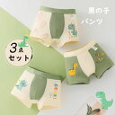 パンツ 男の子 オシャレ 可愛い キッズ 子供用 ベビー 子どもパンツ 3枚セット 下着 インナー きれいめ かわいい 恐竜柄 トランクス ブリーフ パンツ ボ...