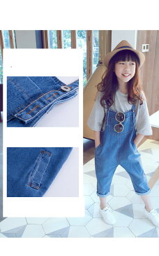 韓国子供服 ファッション 女の子 サロペット パンツ ズボン フォーマル 男の子 デニムオーバーオール オーバーオール パンツ カジュアル デニム ロングパンツ