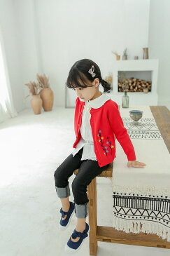 子供服 カーディガン 女の子 子ども服 キッズ ガールズ 春秋 花柄 カーディガン ニット セーター トップス アウター 暖かい かわいい シンプル 3色 100cm-140cm