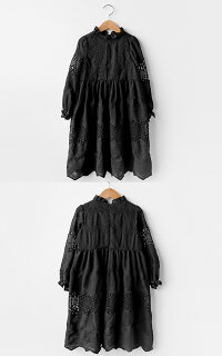 韓国子供服長袖ワンピースチュールワンピース女の子キッズ可愛い春秋黒いワンピース発表会//卒園式/入学式/パーティ子供ドレスワンピースドレス