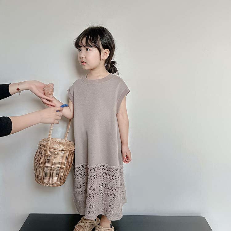 ロングワンピース キッズ 子供服 ワンピース 女の子 夏服 韓国子ども服 ジュニア おしゃれ かわいい ベビー服 結婚式 七五三 入学 入園 保育園 幼稚園 誕生日 プレゼント お姫様 ナチュラル 140cm 130 120 110 100 90 3