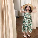 韓国子ども服 ワンピース キッズ 子供服 女の子 夏服 ベビー服 ロングワンピース 花柄 ジュニア おしゃれ かわいい 結婚式 七五三 入学 入園 保育園 幼稚園 誕生日 プレゼント お姫様 ナチュラル 150cm 140 130 120 110 100 90