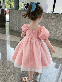 韓国春秋着子供ワンピース女の子可愛いスタイルスカートノースリーブワンピース入園入学フォーマルプリンセスドレス結婚式発表会スクールキッズ用