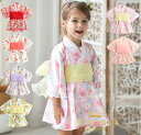 2点セット 浴衣ドレス+帯 浴衣セット 子供浴衣 6カラー ふわふわ ゆかた こども用 子ども こども ゆかたドレス 90cm 100cm 110cm 120c...