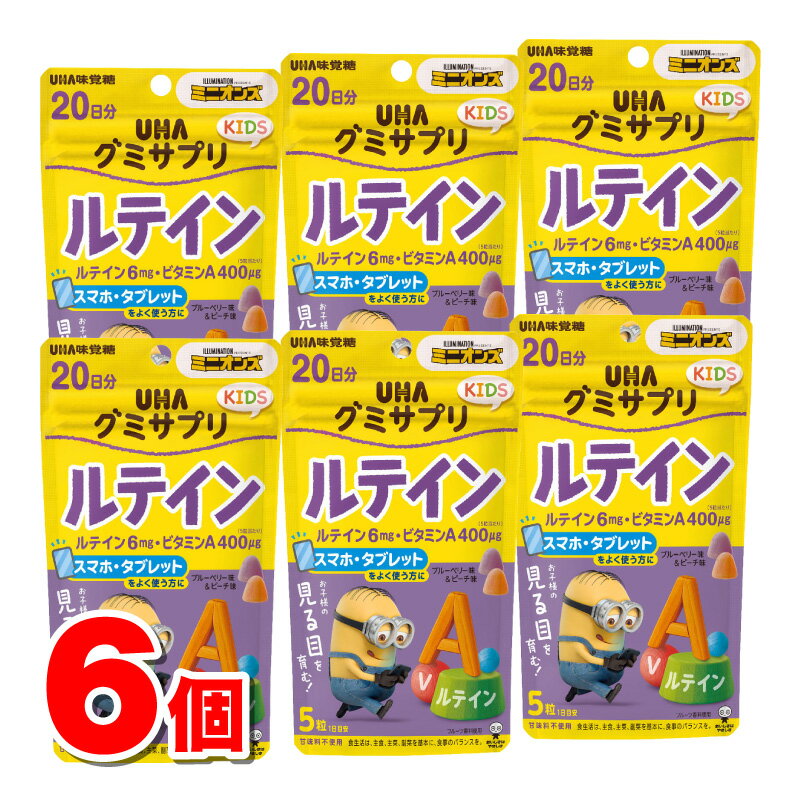 UHA味覚糖 UHAグミサプリ KIDS ルテイン 110g　×6個