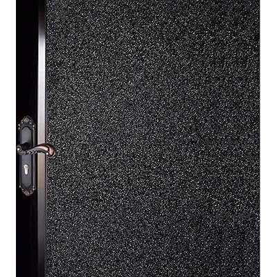 遮光シート 超遮光 目隠しシート 窓 真っ黒 窓ガラス目隠しフィルム すりガラス調 遮光 スモークフィルム 窓用フィルム 紫外線（UV）カット 日差し・西日対策 日よけ 防犯 プライバシー保護 無接着剤 静電気吸着 水で貼る・貼り直し可能 純黒 (1