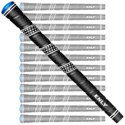 Wrapゴルフグリップ13セットは、滑り止めのTPEゴム複合材質であり、全天候標準/中型混合のゴルフクラブグリップであり、7色から選択できます (標準, 黒-ブルー)