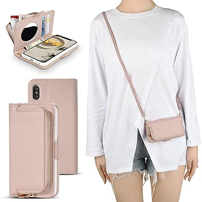 iPhone X スマホケース 手帳型 アイフォン x スマホケース あいふぉん XS おしゃれ 肩掛け 首かけ 斜めがけ 手帳型 iPhone x スマホケース 手帳型 iPhone xs X お財布型 スマホケース 女性用 クリスマスプレゼント