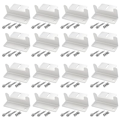 16個セットソーラーパネル 取り付け金具 ソーラーパネル固定用マウント Z ブラケット アルミニウム合金 端部固定金具 太陽電池パネル用、RV ボート 屋根 壁 ドに適した