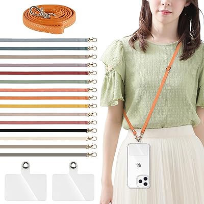 スマホ ストラップ ショルダー スマホ ショルダーストラップ 首掛け 約70cm～約140cm 長さ調節可能 ストラップ 1本+透明タグパッチ2枚入り ネックストラップ ショルダー スマホ/iPhone 全機種対応 斜め掛け