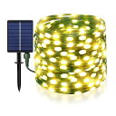 ソーラー LED ストリングライト ソーラー充電式 LED イルミネーションライト 200LED 20m IP65防水 8点灯モード 夜間自動点灯 キャンプ用 ガーランドライト LEDイルミネーションライト 屋外 室内 ストリングライト ハロウィン装
