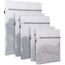 洗濯ネット ランドリーネット 角型 5枚セット 大(50×60cm 1枚) 中(40×50cm 2枚) 小(30×40cm 2枚) ハニカム構造メッシュ 洗濯機...