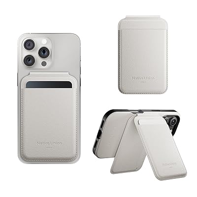 Active ウォレット スタンド | Magnetic – MagSafeカードホルダー付きスタンド iPhone 17, 16, 15, 14, 13, 12用 – 非常に安全で超スリム – 4枚のカードを収納 – 耐久性とリサイクル素材（サンド(2)