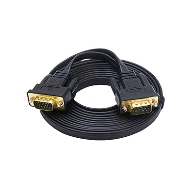 ディスプレーケーブル VGAケーブル 3m D-Sub 15pin オス-D-Sub 15pin オス 超薄型フラットデザイン ブラック