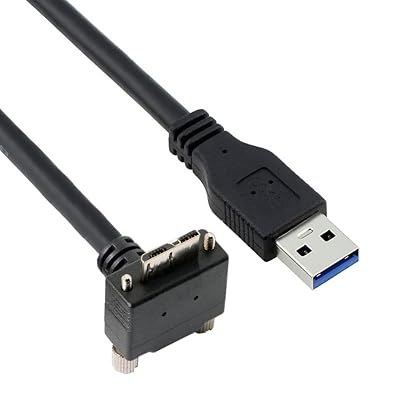 ケーブル Micro USB3.0 デュアルネジ USB3.0データにロック可能 5Gbps 電源ケーブル 90度下向きタイプ VR産業用カメラコンピュータ用 (5.0m) ケーブル Micro USB3.0 デュアルネジ USB3.0データにロック可能 5Gbps 電源ケーブル 90度下向きタイプ VR産業用カメラコンピュータ用 (5.0m)