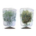 防虫ネット 2個セット 植物保護カバー メッシュ巾着式 防鳥ネット 虫よけカバー 野菜網 鳥対策 通気性 虫鳥除け網 鉢植え用 野菜栽培 菜園プランター用 (80*100cm)