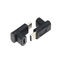 タイプC USB 3.1アダプタ、TypeC角度90度のUSB-C USB 3.1型Cオス - メス へアップアップ&ラップトップ&タブレット&携帯電話用アップダウンアダプタ(2パック(アップダウン)(2)