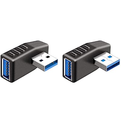 USB 3.0 コネクタ 直角 アダプタ 90度 L型 左き 右き 方向 変換 延長 コネクタ Type A タイプa オス タイプa メス 高速 5Gbps USB コネクタ 2個セット USB 3.0 コネクタ 直角 アダプタ 90度 L型 左き 右き 方向 変換 延長 コネクタ Type A タイプa オス タイプa メス 高速 5Gbps USB コネクタ 2個セット