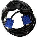 ディスプレーケーブル VGA ケーブル 15ピン オス・オス 延長ケーブル コネクタ ディスプレイ、テレビ デ、プロジェクター、HDTV等に適用 ノイズに強いダブルコア付 (5M)(2)