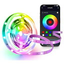 LEDテープライト 5M USB式 5V RGB音楽LEDテープ アプリ制御 led strip light フルカラー led light 室内用テープライト 間接照明 ハロウィーン・クリスマス・パーティー雰囲気装飾 パソコン ベッド