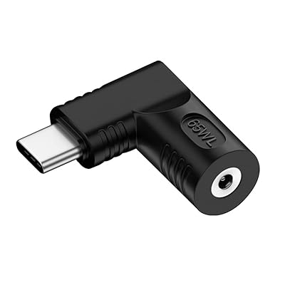 アダプタDC 20 Vジャック4.0 x 1.3 mm入力USB-C Type-C出力90度直角電源プラグ充電アダプタ65 W