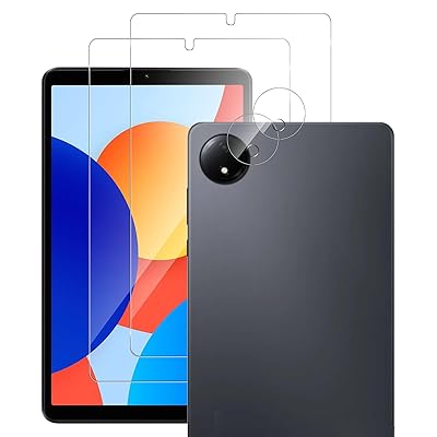 【2+2枚セット】For Redmi Pad SE 4G 8.7インチ フィルム 強化ガラス（2枚）+カメラ（2枚) 9H硬度 液晶保護 耐衝撃 全面保護 高透過率 指紋防止 取り付け簡単 防水 気泡ゼロ Redmi Pad SE 8.7 保護フィ