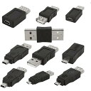 10個入り OTG 5pin Mini チェンジャー 変換アダプタ USB オス → メス