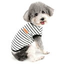 犬用 Tシャツ 小型犬 夏 タンクトップ 柔らかさ ベスト シャツ ボーダー柄 ペット 犬 猫服 おしゃれ かわいい シャツ ひんやり ドッグウェア 洋服 可愛い 子犬 チワワ 服 脱毛保護 お散歩 ブラック XXL|詳細画像