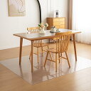 ダイニングマット エンボス加工 透明 200x200cm 厚さ1.5mm 特大サイズ クリア PVC 床を保護するマット 超大判 プロテクターマット 汚れ防止 床暖房対応 滑り止め お手入れ簡単 (エンボス加工 1.5mm,200*200cm)(3)