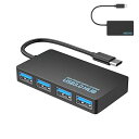 Type-C to USB3.0ハブ 4ポート USB3.0アダプター 4in1USBハブ 高速データ転送 TypeC ハブ 5Gbps コンパクト MacBook Pro Air iPad Pro Windows Android などのタイプC 変(2)