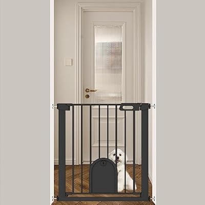 ベビーゲート ペットドア付き 取付幅75-82CM 猫 犬 ゲート 高さ76cm ベビーフェンス 突っ張り式 ダブルロック 自動閉鎖 両開き扉 赤ちゃんゲート ベビーガード 玄関 階段 拡張フレーム付き ブラック ベビーゲート ペットドア付き 取付幅75-82CM 猫 犬 ゲート 高さ76cm ベビーフェンス 突っ張り式 ダブルロック 自動閉鎖 両開き扉 赤ちゃんゲート ベビーガード 玄関 階段 拡張フレーム付き ブラック